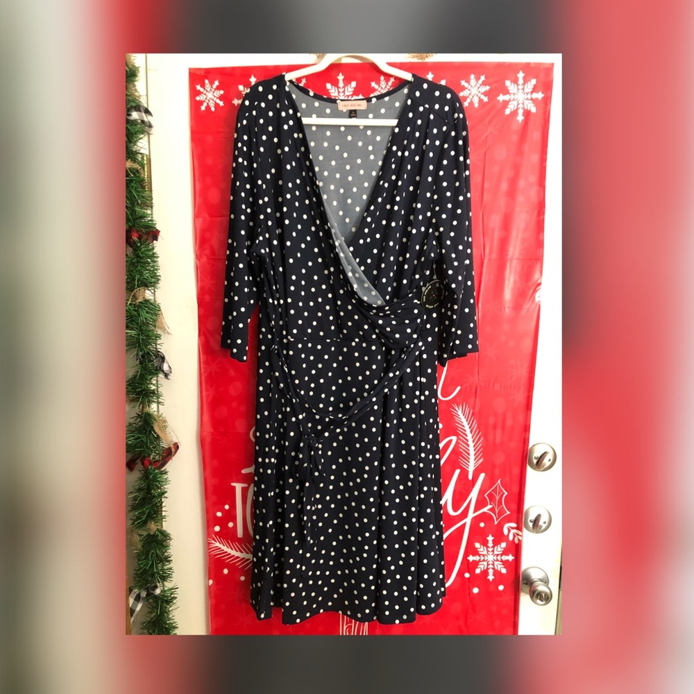Orlando faux wrap dress plus size